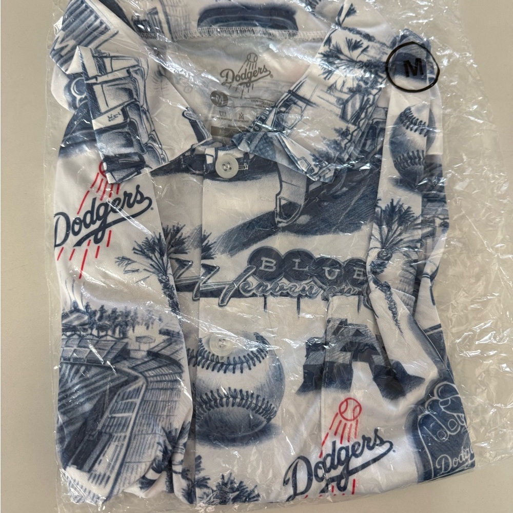 Dodgers Graphic Button-Up Shirt